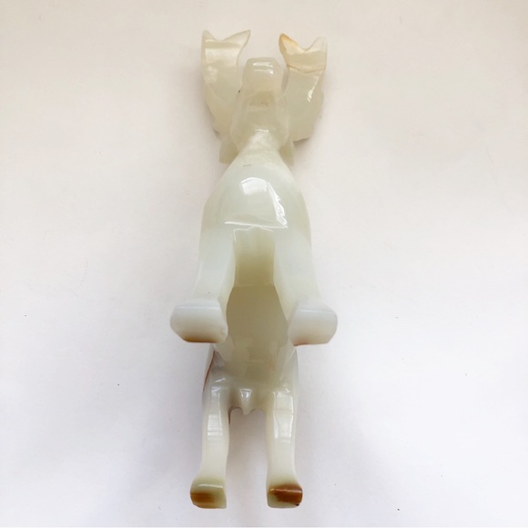 Vintage Handcarved Onyx Alabaster Reindeer Elk Moose Sculpture - Picture 8 of 9